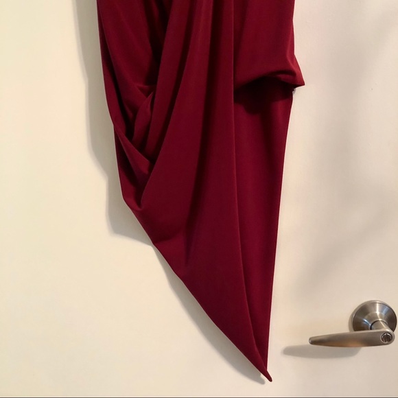 Charlotte Russe Sweetheart Neckline Maroon Dress - Picture 5 of 5